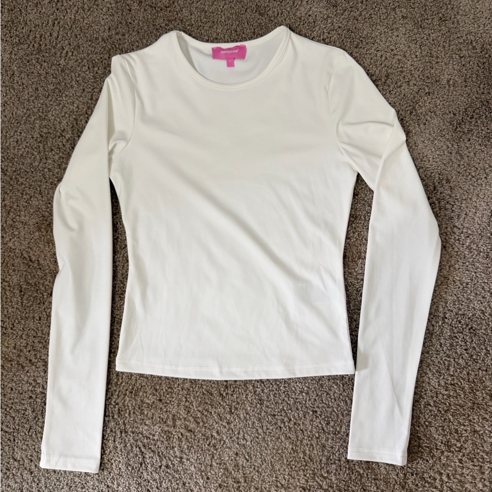 Edikted Classic White Long Sleeve Tee New